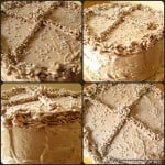Eggless Checkerboard Cake with Chocolate Buttercream Frosting