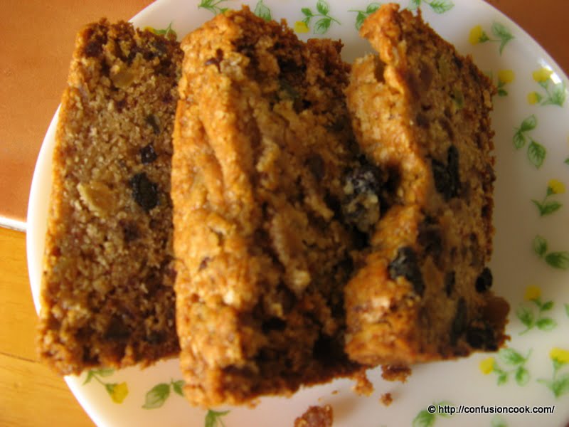 Best and Simple Eggless Christmas Fruit Cake Recipe