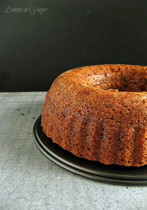 Eggless Whole Wheat Christmas Bundt Cake Recipe