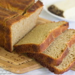 Freshly baked whole wheat bread loaf came out of the oven