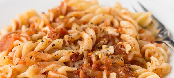 Pasta in Pizza Sauce Recipe