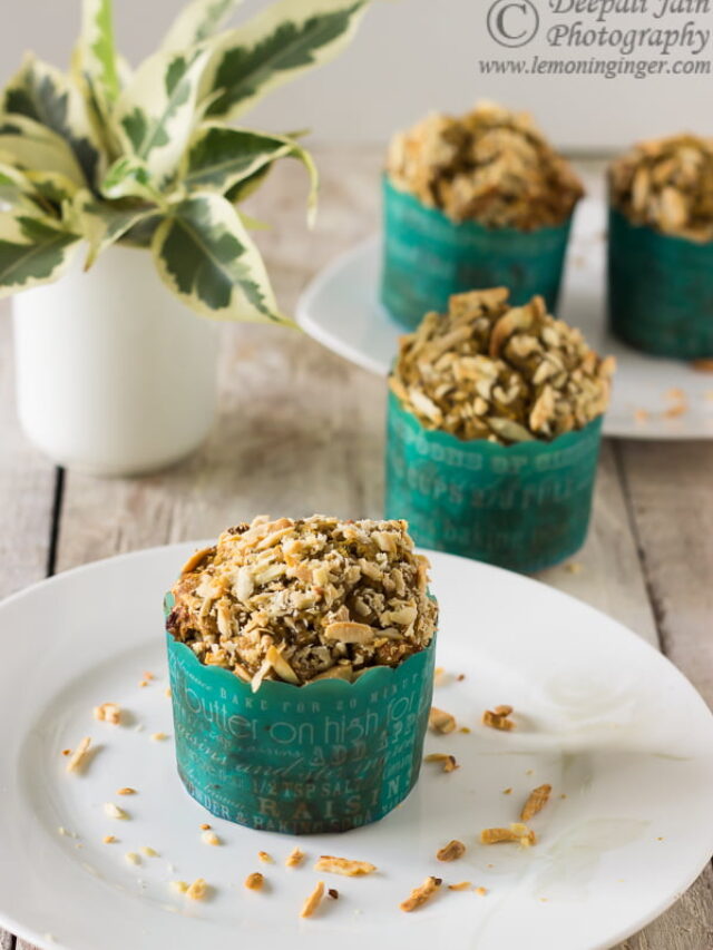 Eggless Date and Walnut Cupcakes