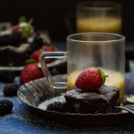 Wine Roasted Strawberry Brownies Recipe