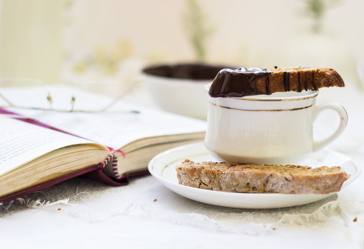 Candied Ginger Cherry Biscotti