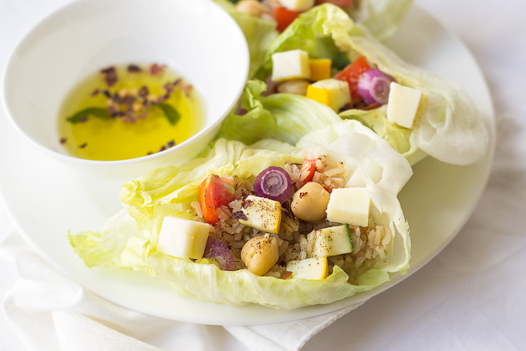 Vegetarian Lettuce Wraps Recipe | Brown Rice Lettuce Wraps