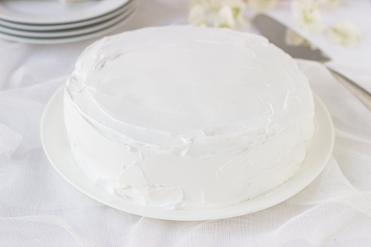 Sprinkle Birthday Cake with Whipped Cream