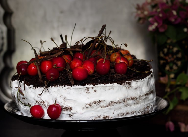 Eggless Black Forest Cake Recipe