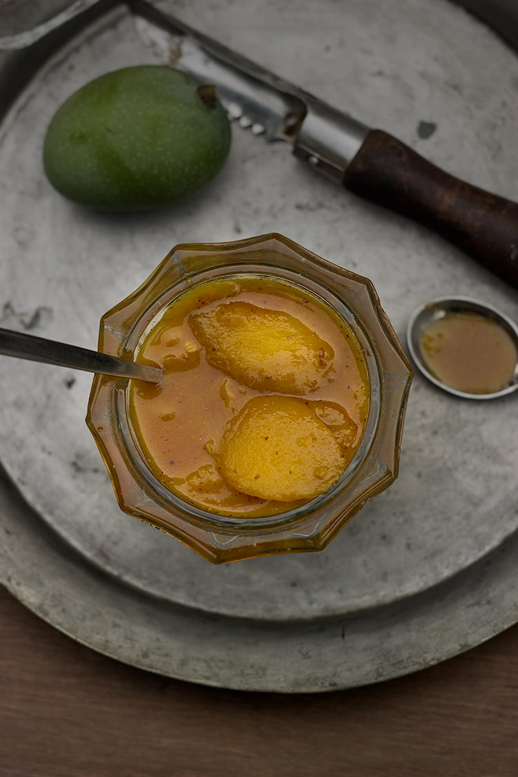 Bowl of Raw Mango Chutney, ready to be served