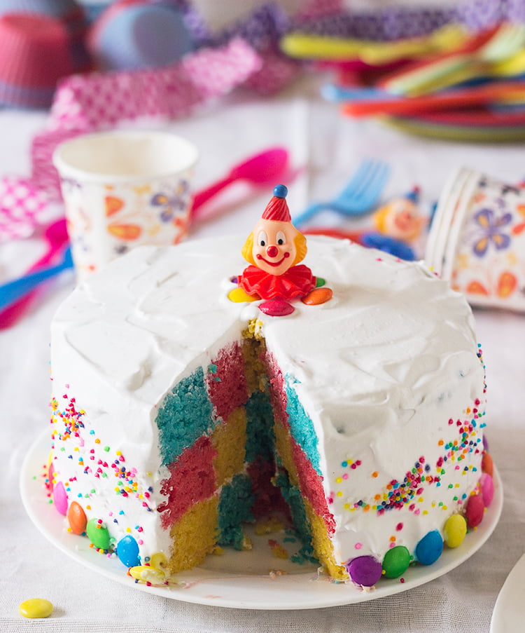 Rainbow Checkerboard Cake Recipe