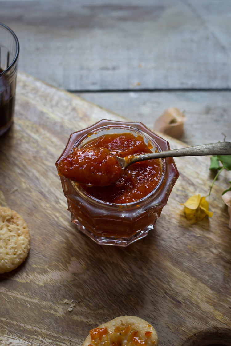 Nimbu Mirch ka Achar being served in a glass bowl