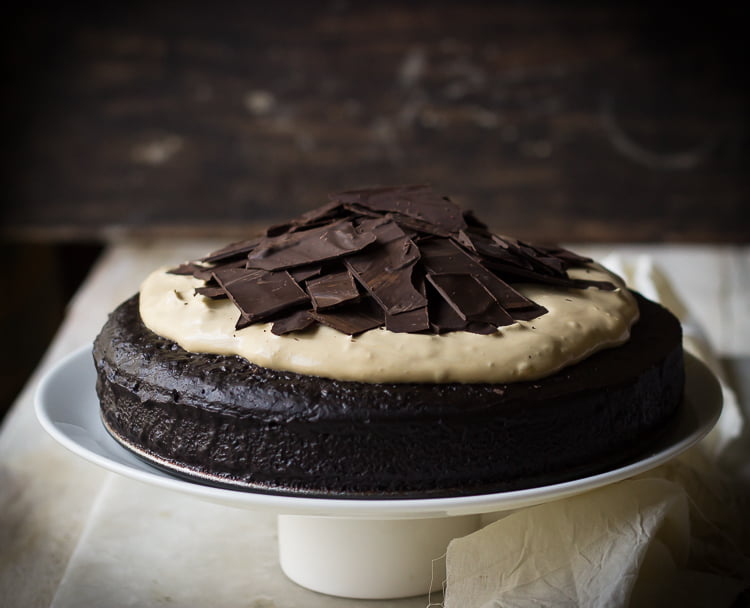 Chocolate Mud Cake with Mascarpone Coffee Topping