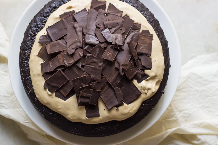 Chocolate Mud Cake with Mascarpone Coffee Topping