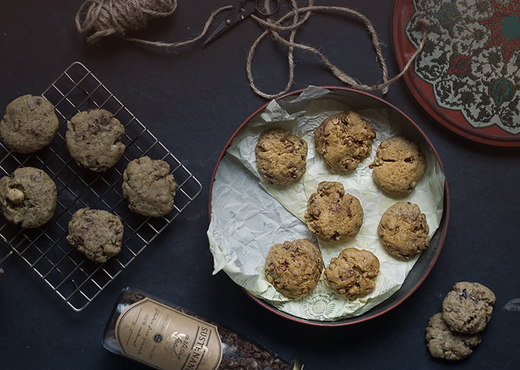 Hazelnut Chocolate Granola Cookies