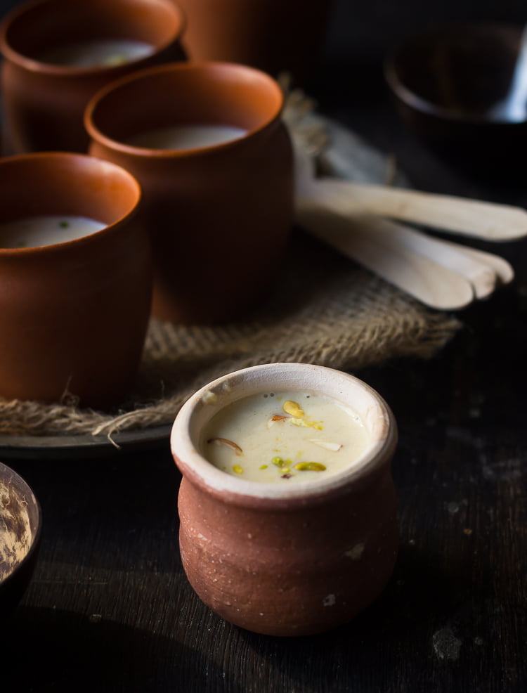 Served Bajre ki Kheer in a traditional Indian bowl topped with dry fruits