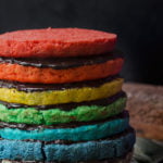 Rainbow Cake with Flowers