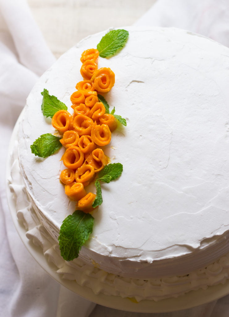 Eggless Mango Rose Cake Recipe