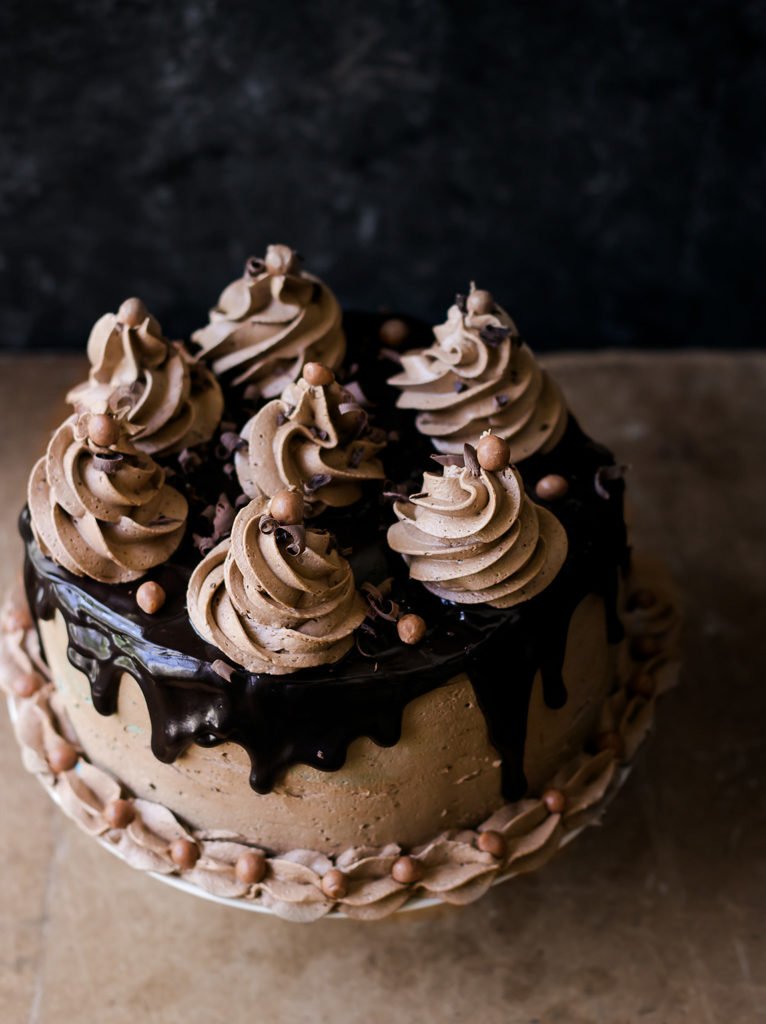Delicious eggless coffee whiskey cake