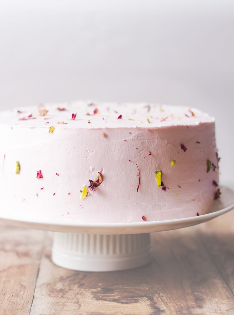 Eggless cake served on a plate