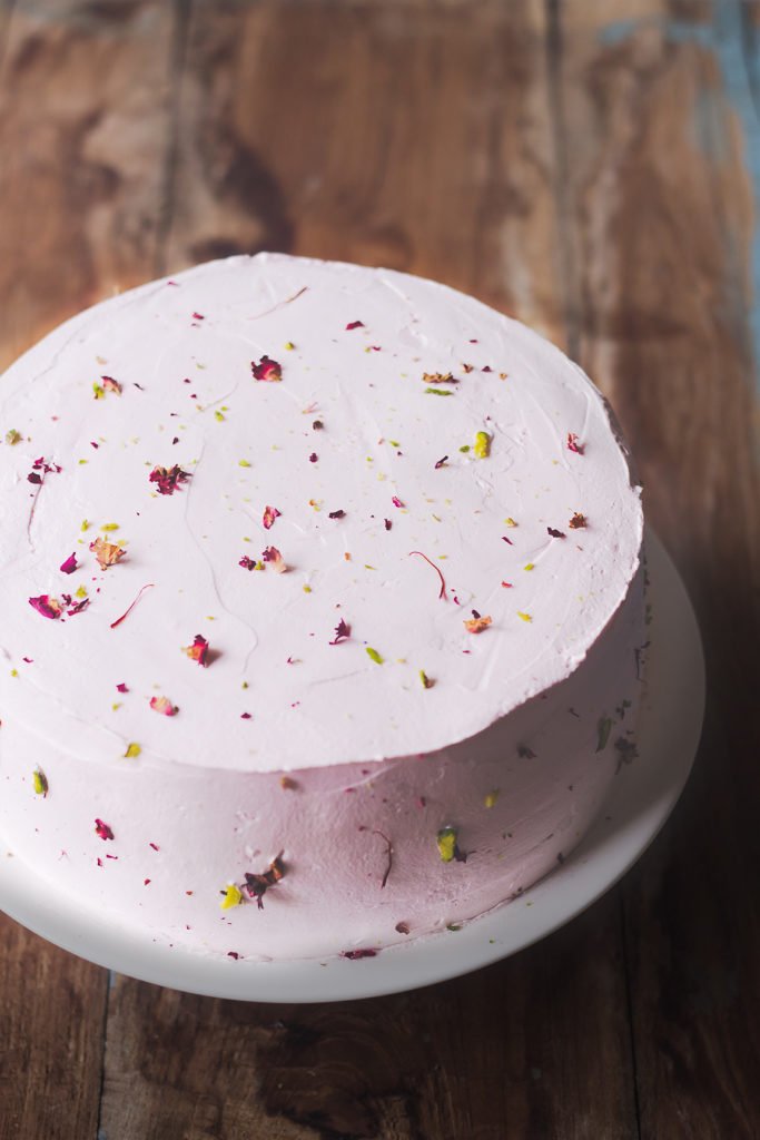 Detailed view of the eggless cake