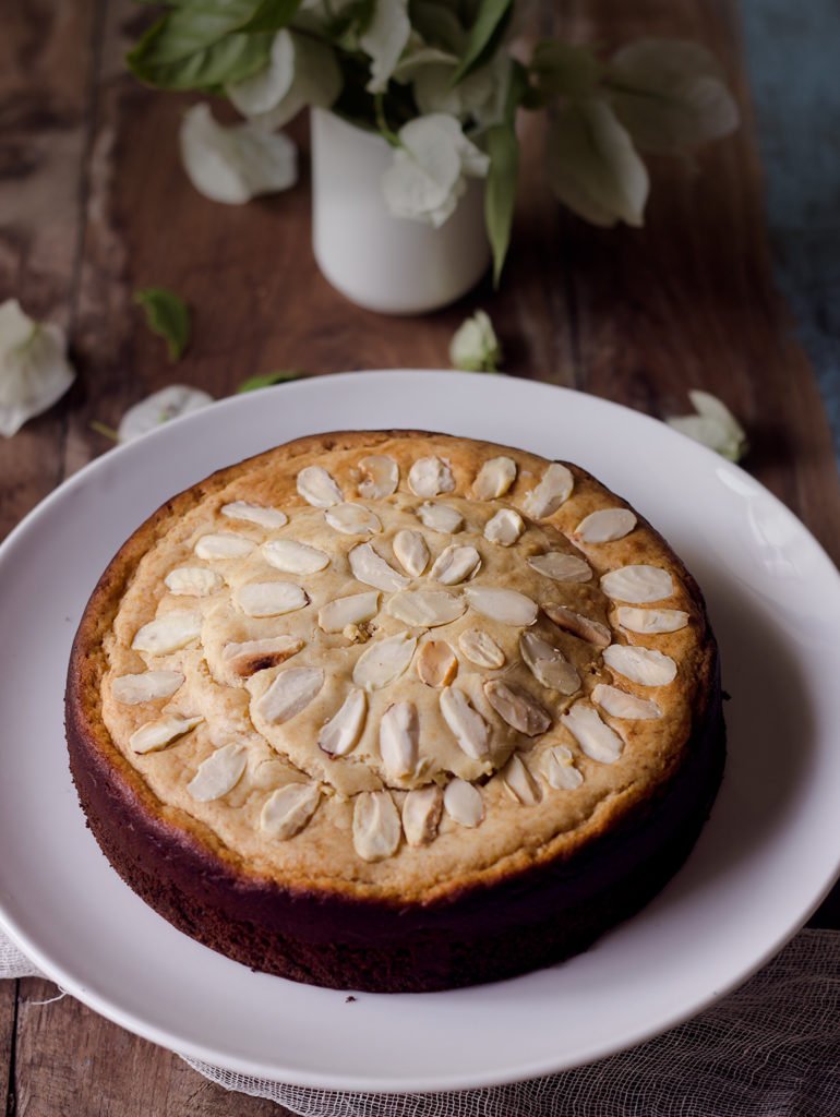 Mawa Cake with Blanched Almonds