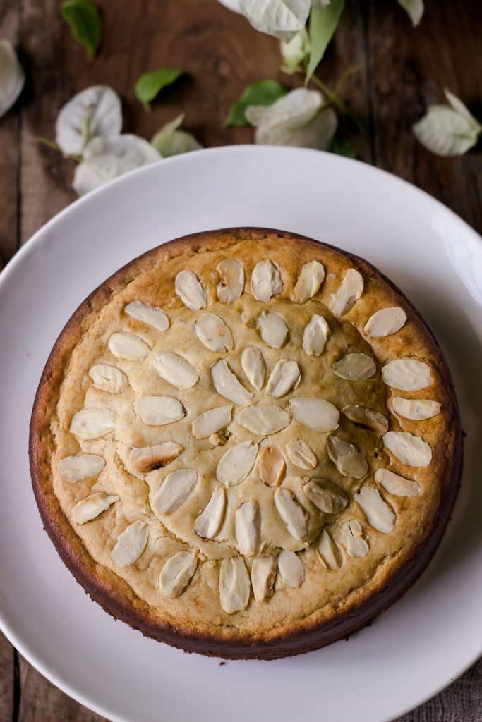 Mawa Cake with Blanched Almonds