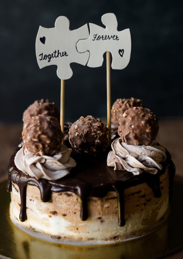 Eggless Ferrero Rocher Cake Recipe