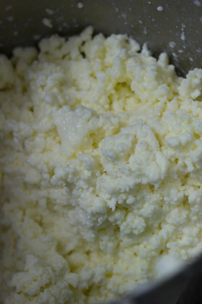 Separated butter kept in a container
