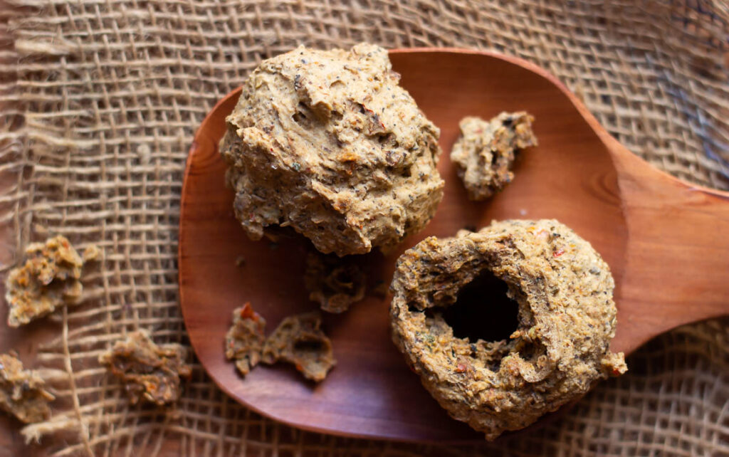 Homemade Urad Dal Punjabi Wadi with spices and lentils