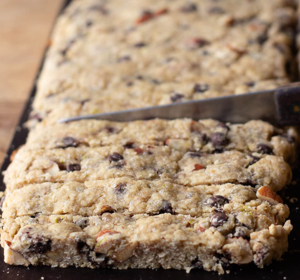 chocolate almond biscotti dough