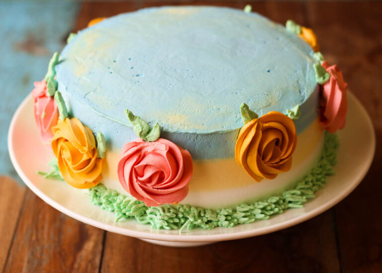 Eggless Mango Spring Cake Recipe