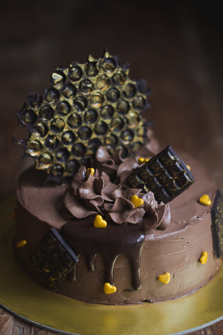 Eggless Dark Chocolate Mousse Cake Recipe