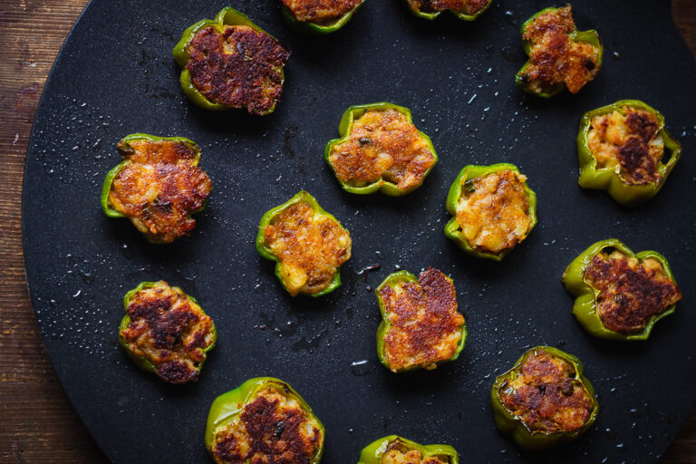 Grilled Stuffed Capsicum Recipe | Grilled Stuffed Bell Peppers